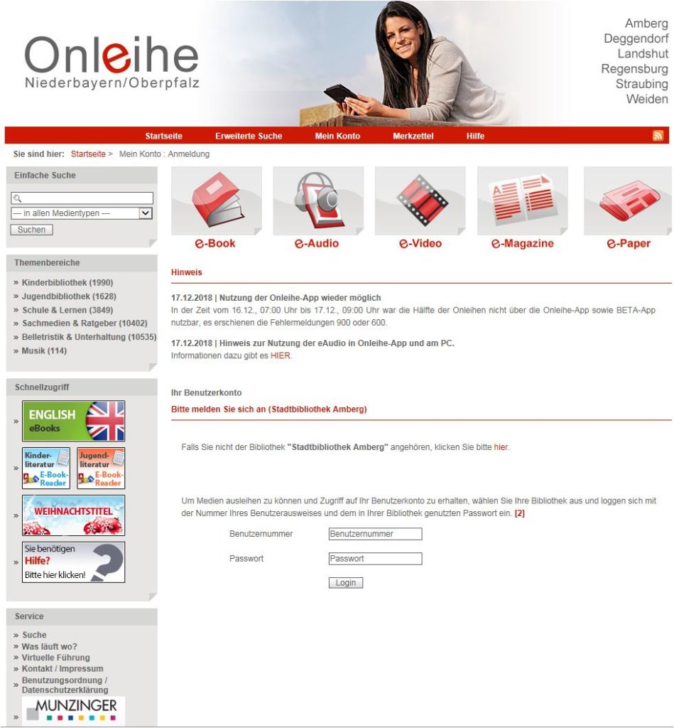 Onleihe - Screenshot