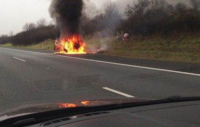 Fahrzeugbrand auf der A6