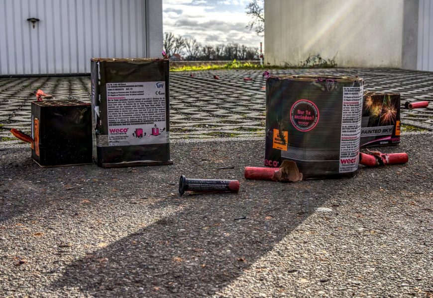 Feuerwerkskörper bei Demo der Landwirte