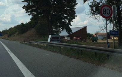 Geschwindigkeitsüberwachung auf der Autobahn A3 bei Regensburg zum Jahresbeginn 2019