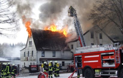 Brand einer Dachterrasse