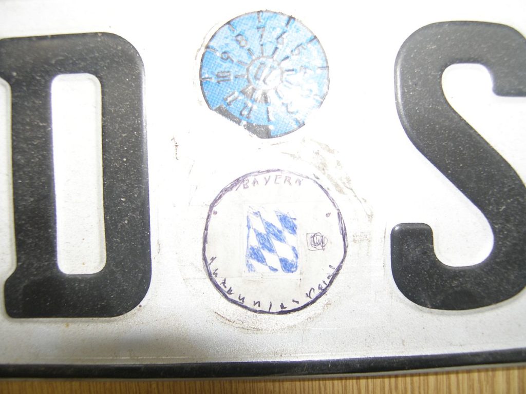 Gefälschter Zulassungsstempel Foto: Polizei