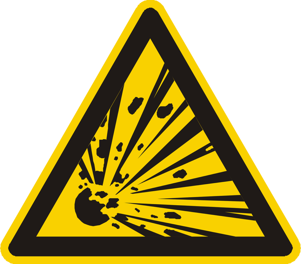 Hinweisschild: Explosiv (Symbolbild Pixabay)
