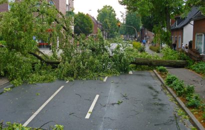 Unwetter „Sabine“ – Polizeiliches Einsatzaufkommen bis 08.00 Uhr