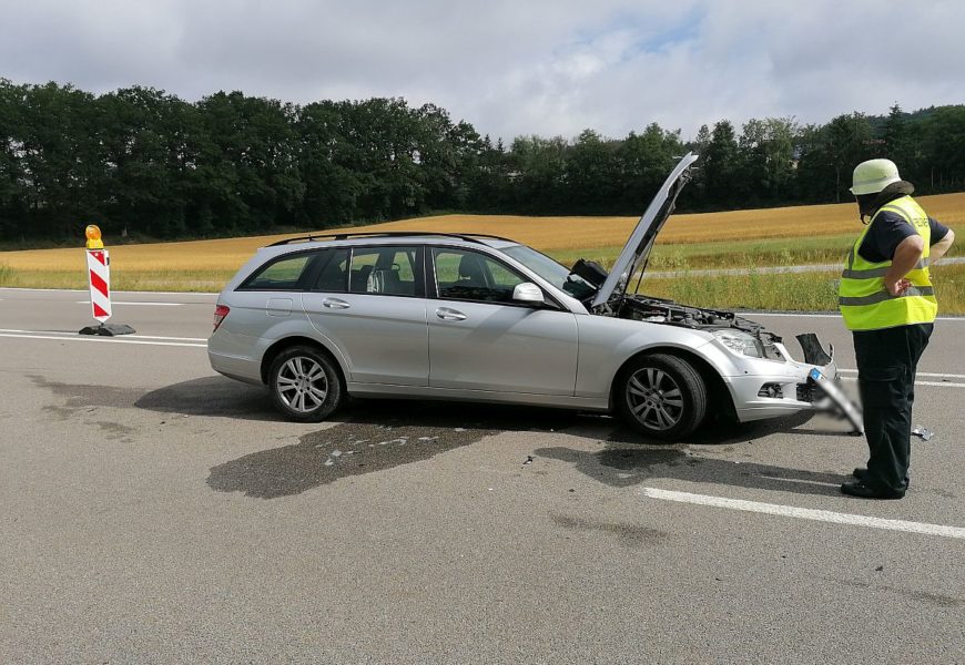 Auffahrunfall auf der B85 bei Mögendorf 