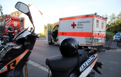 Verkehrsunfall zwischen Pkw und Mofa