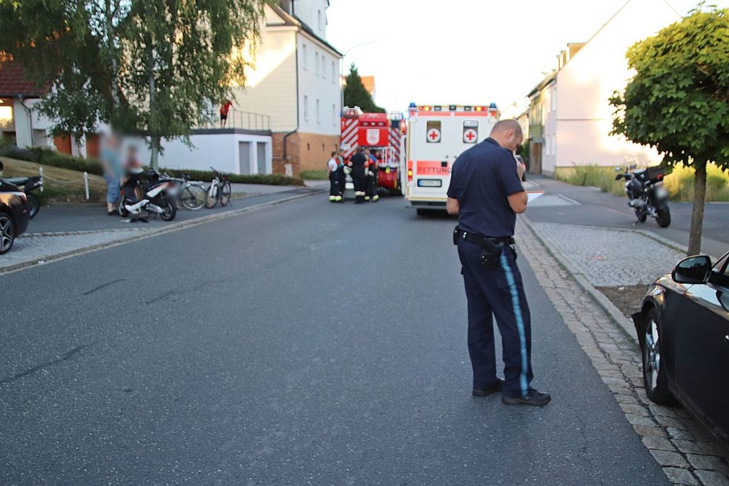 Verunfallter Roller in Eschenbach Foto: Jürgen Masching