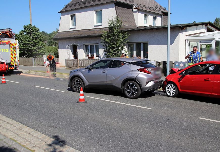 Unachtsamkeit führt zu Zusammenstoß