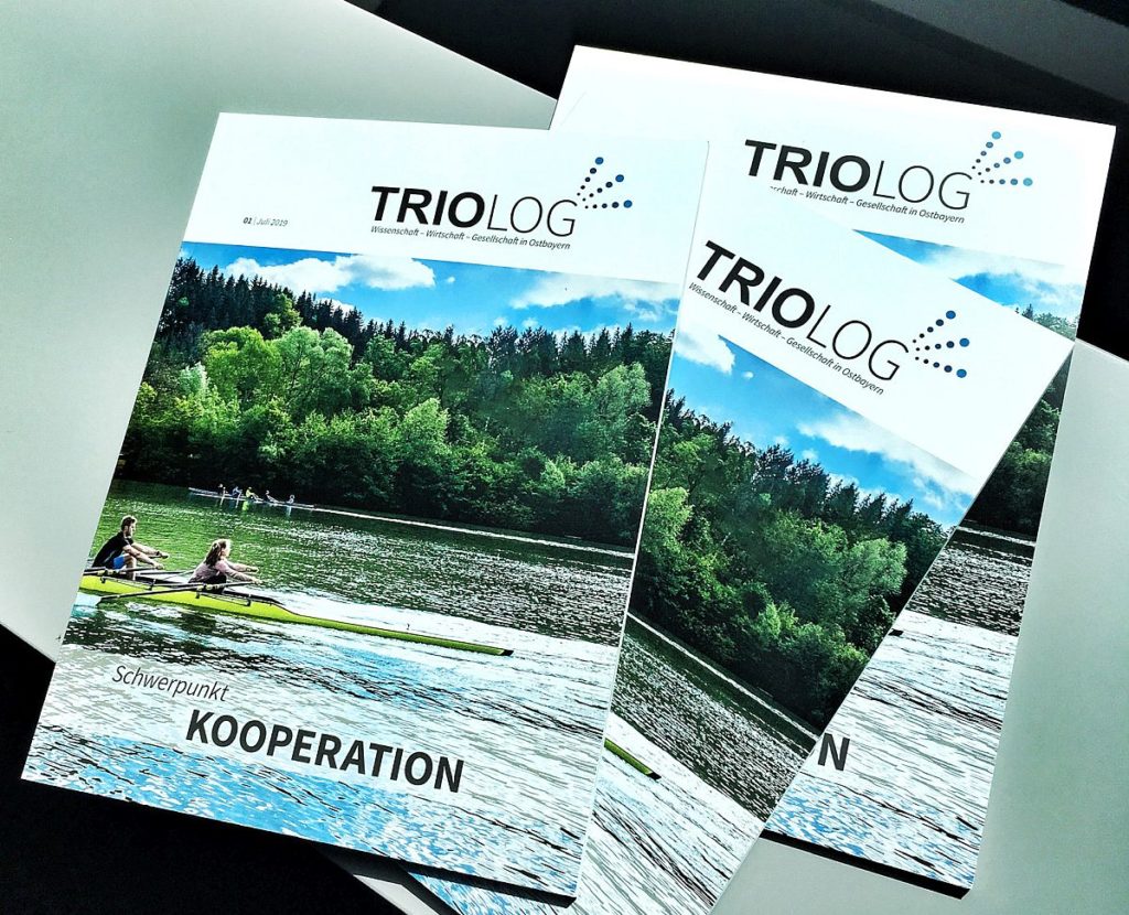  Die erste Ausgabe des neuen Wissensmagazins „TRIOLOG. Wissenschaft – Wirtschaft – Gesellschaft in Ostbayern“  Foto: Jörg Kunz/THD