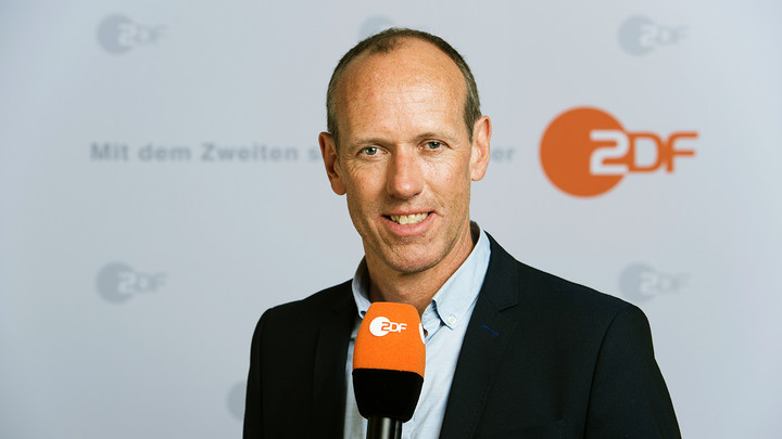 Martin Schneider, ZDF-Live-Reporter beim Audi-Cup 2019 Copyright: ZDF/Sandra Hoever 