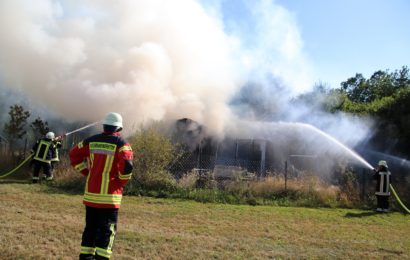 Brand in Weidener Kleingartenanlage