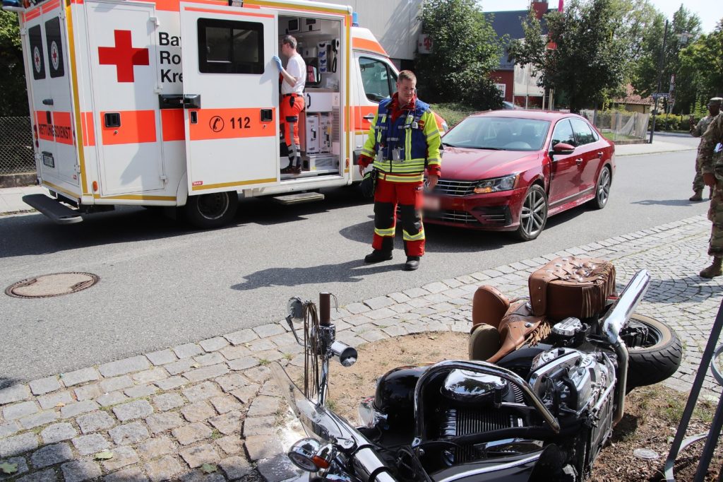 Verunfalltes Motorrad Bild: Pressedienst S&J Aktuell