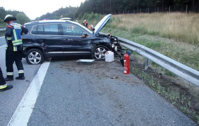 Verkehrsunfall auf der A6 ibei Kümnmersbruck Foto: Pressedienst Wagner