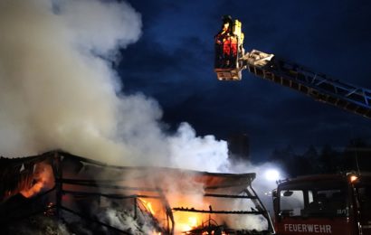 Brand einer Lagerhalle mit hohem Sachschaden