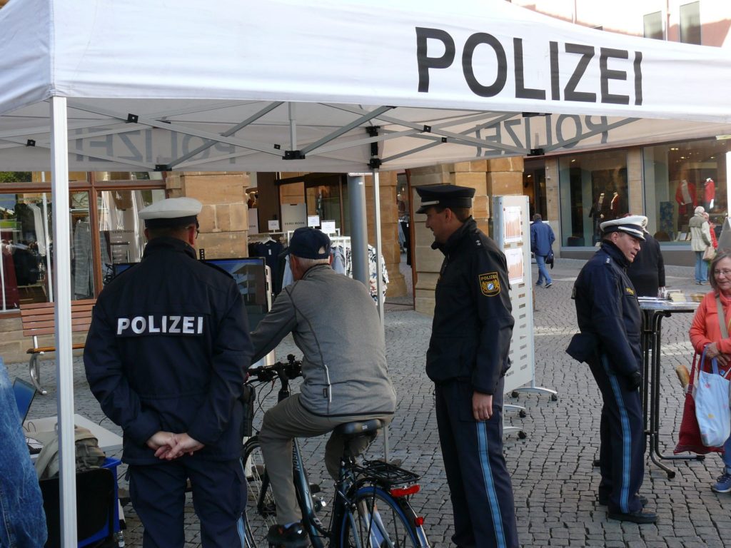 Reger Andrang herrschte am Fahrradsimulator Foto: Polizei