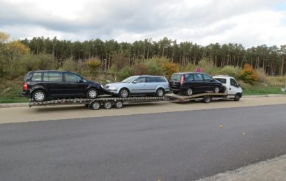 Überladener Fahrzeugtransporter, Foto: VPI Amberg