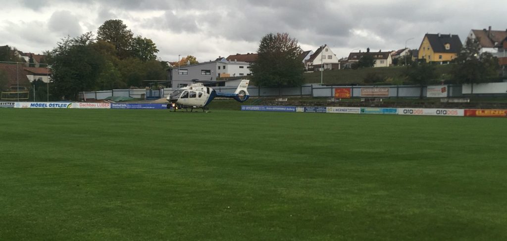 Auch ein Polizeihubschrauber wurde zur Personensuche eingesetzt Foto: Polizei