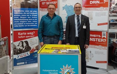 Polizeiinspektion Regenstauf und Kriminalpolizei Regensburg informierten über Möglichkeiten zum Einbruchschutz