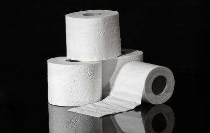 Toilettenpapier angezündet