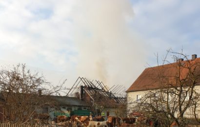 Brand eines landwirtschaftlichen Anwesens in Unterwildenau