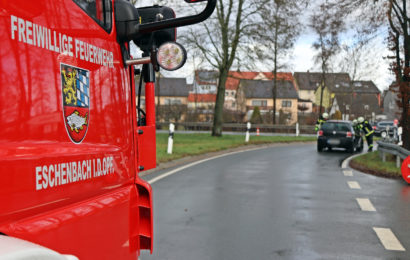 Feuerwehreinsatz direkt vor der Tür