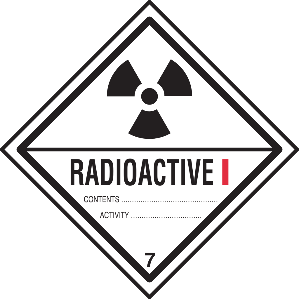 Symbolbild: Paketaufkleber Radioaktiv