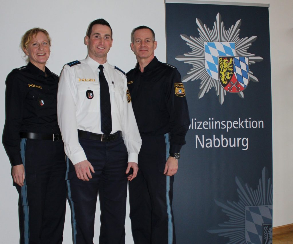 EKHKin Sabine Roidl, PHM Markus Bruckmeier, PHK Stefan Weinberger) Foto: Polizei
