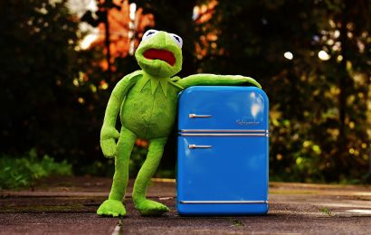 Kühlschrank im Feld bei Auerbach entsorgt