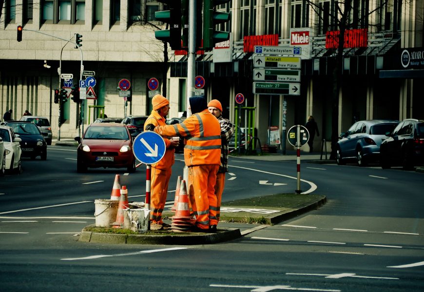 Über Kreisel gefahren