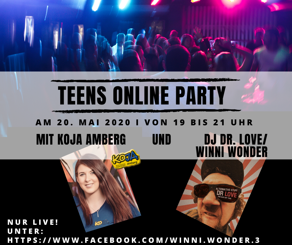 Teens online Party am 20.05. Quelle: Stadt Amberg / KoJa