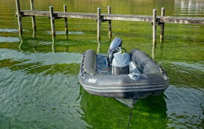 Motorboot bei Kallmünz in der Naab