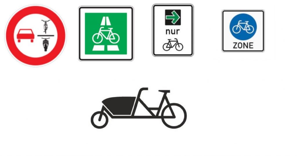 Neue Verkehrszeichen für Fahrradfahrer Quelle: Polizeipräsidium Oberpfalz