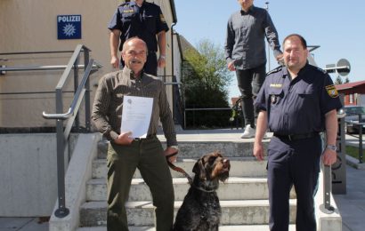 Jagdhund beweist Spürsinn auch für Einbrecher – Anerkennung und kleine Belohnung