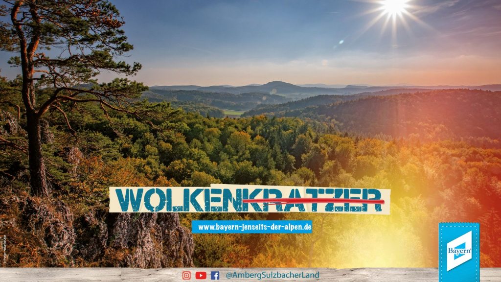 Mit 100 dieser großflächigen Plakate (wie in den Plakat-Demos dargestellt) wirbt der Landkreis derzeit in der Hessenmetropole Frankfurt am Main um Urlaubsgäste für das Amberg-Sulzbacher Land Quelle: Landratsamt Amberg-Sulzbach