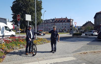 Verkehrssicherheitsaktion für Fahrradfahrer und Nutzer von Pedelecs in Amberg