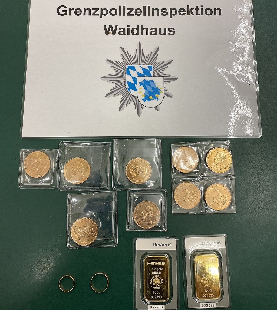 Das sichergestellte Gold  Foto: GPI Waidhaus