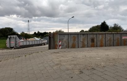 Rauchentwicklung am Grüngutcontainer