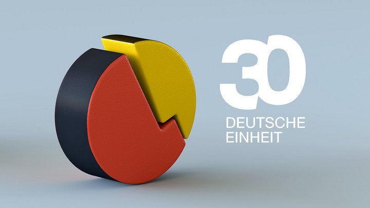 "Zusammenbringen, was zusammengehört" – das Design-Motto für den Programmschwerpunkt "30 Jahre Deutsche Einheit" im ZDF. Copyright: ZDF/Agentur Woodblock