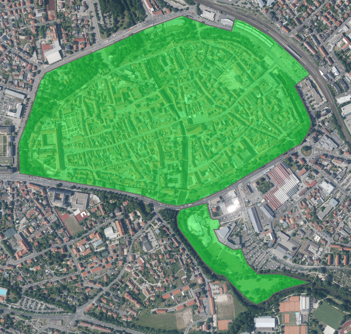 In den grün markierten Gebieten herrscht Alkoholverbot Quelle: Stadt Amberg