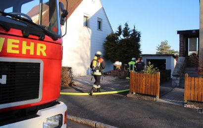 Brand einer Gartenhecke in Auerbach