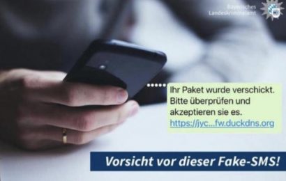 SMS Nachrichten mit Schadsoftware