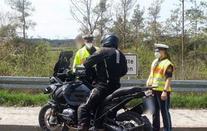 Kontrollaktion der Kontrollgruppe Motorrad des Polizeipräsidiums Oberpfalz