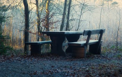 Symbolbild: Sitzgruppe im Wald