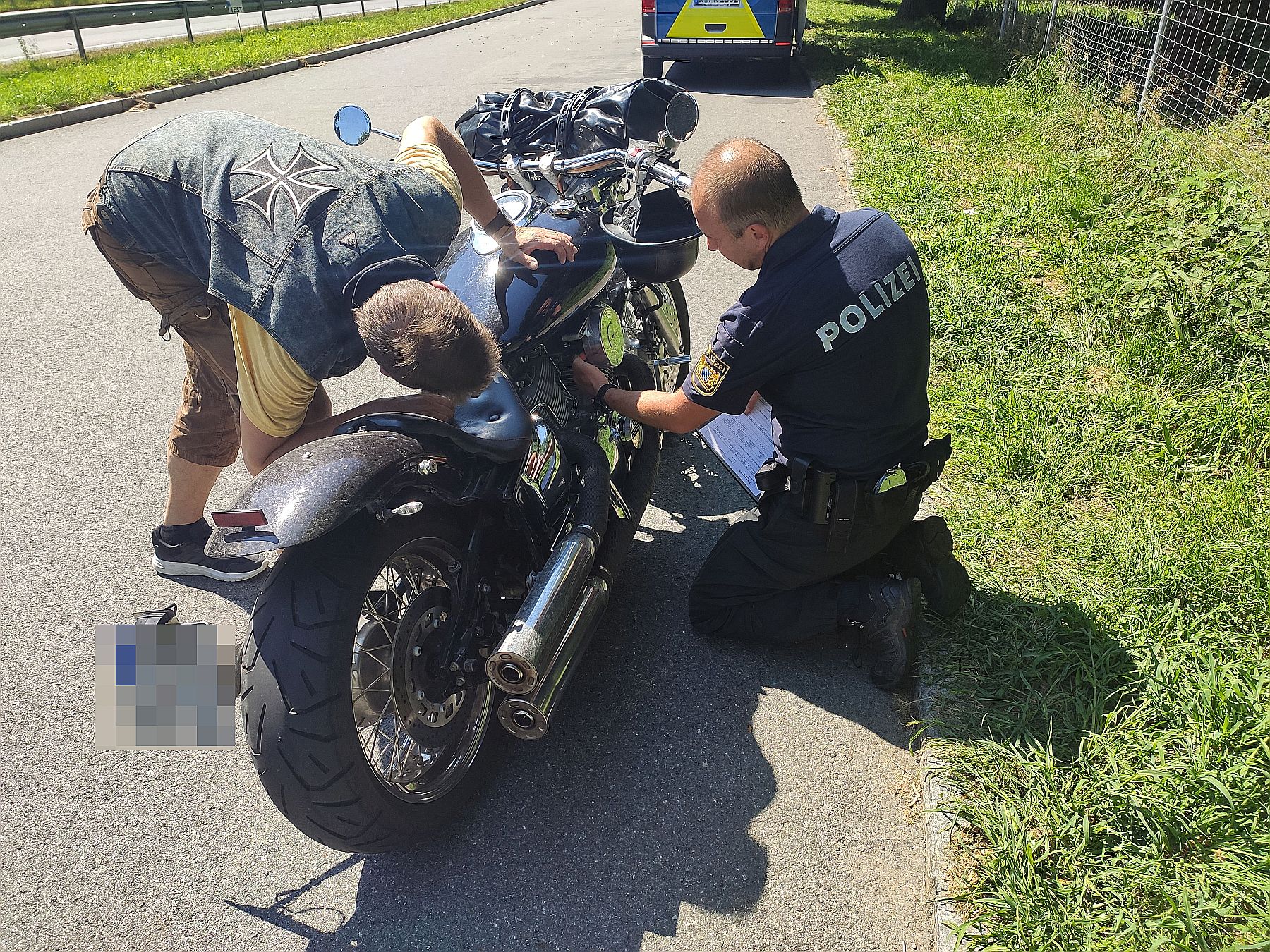 Präventionsaktion für mehr Verkehrssicherheit bei Motorradfahrern bei Willmering