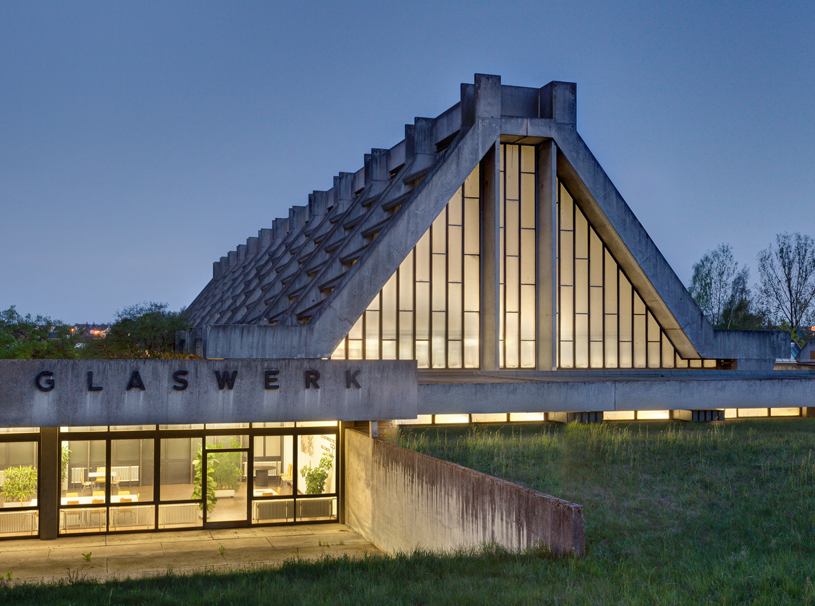 Das letzte Bauwerk des Walter Gropius, die Glaskathedrale in Amberg Foto: Erich Spahn / Stadtmuseum Amberg