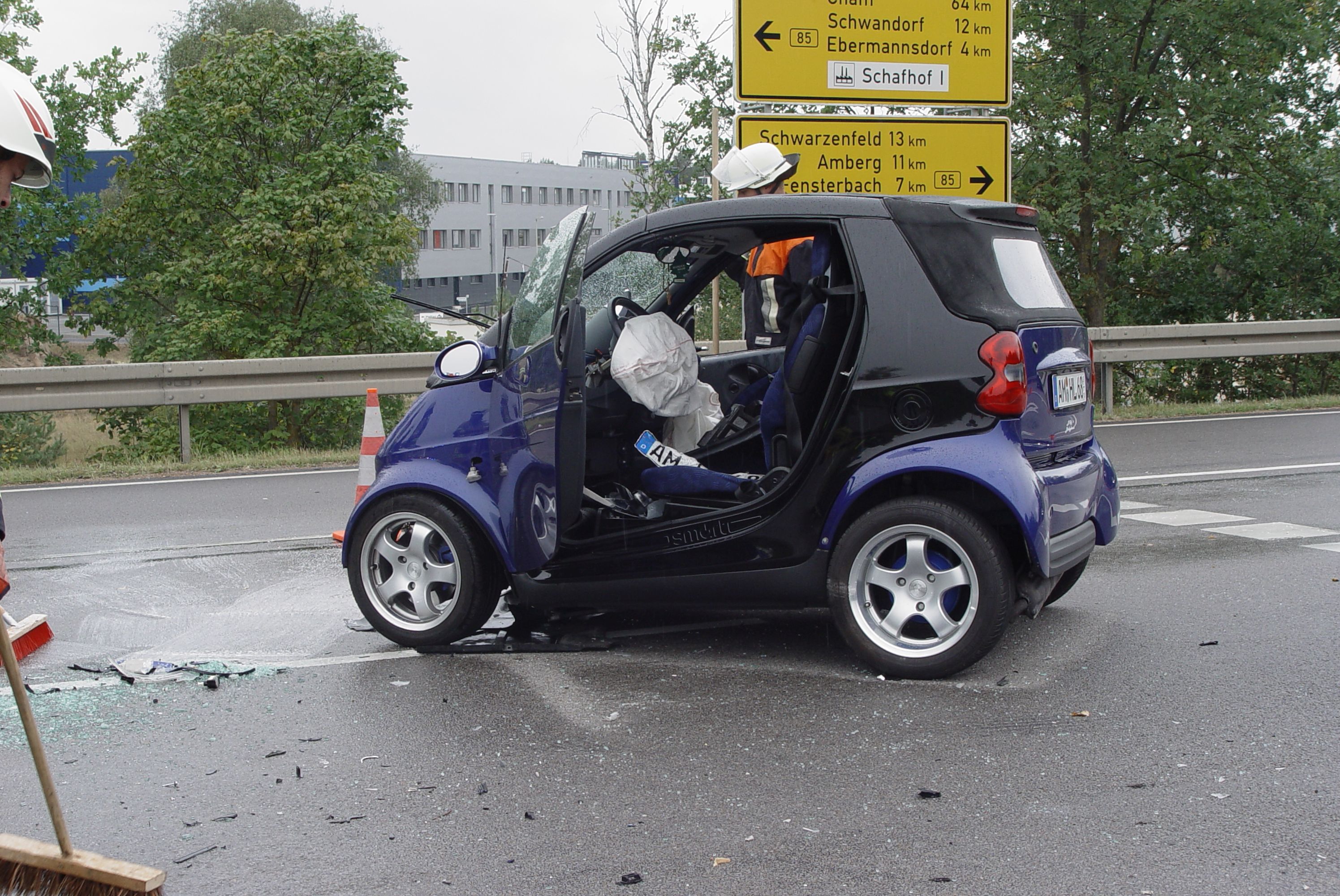 Verkehrsunfall mit 3 leicht verletzten Personen in Schwandorf