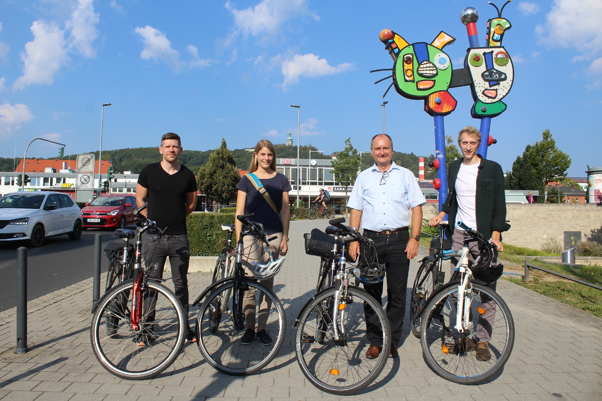 Das neue Team für Mobilität mit (v.l.n.r.) Roman Kick, Cornelia Stich, Ulrich Schaller und Philipp Benkowitz Foto Philipp Benkowitz, Stadt Amberg