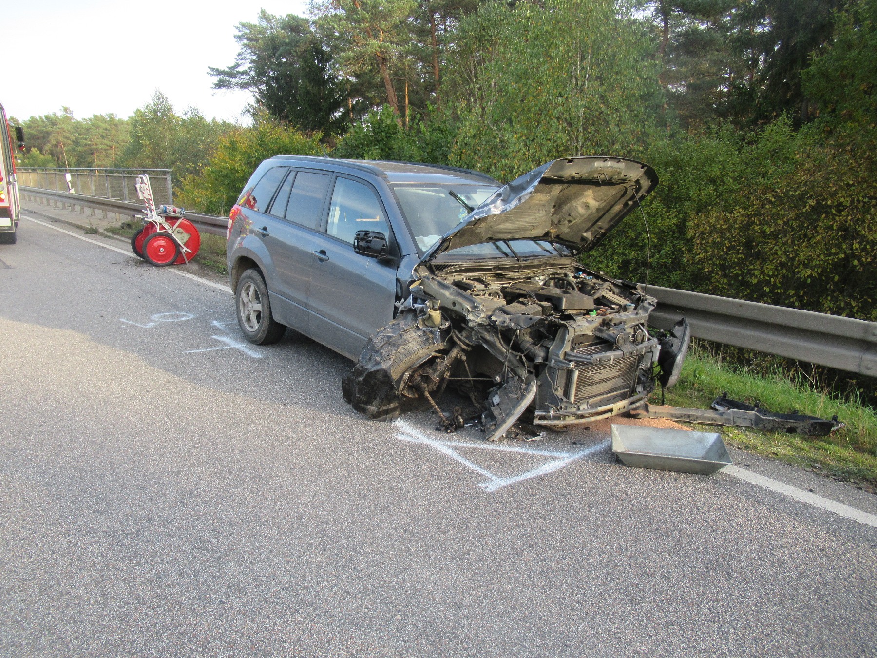 Der Pkw des Unfallverursachers Foto: Polizei Amberg