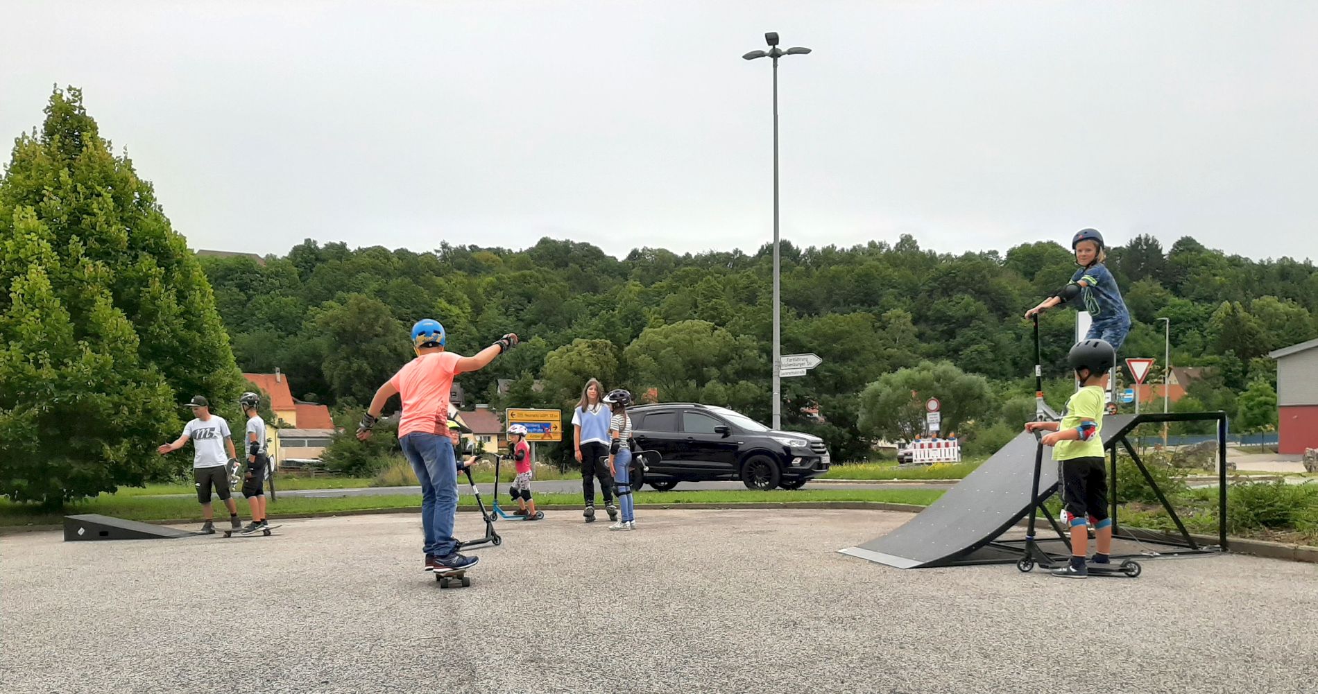 Ein Höhepunkt dieses Sommers: Die mobile Skateanlage mit Workshops für den Nachwuchs Foto: Anita Kinscher