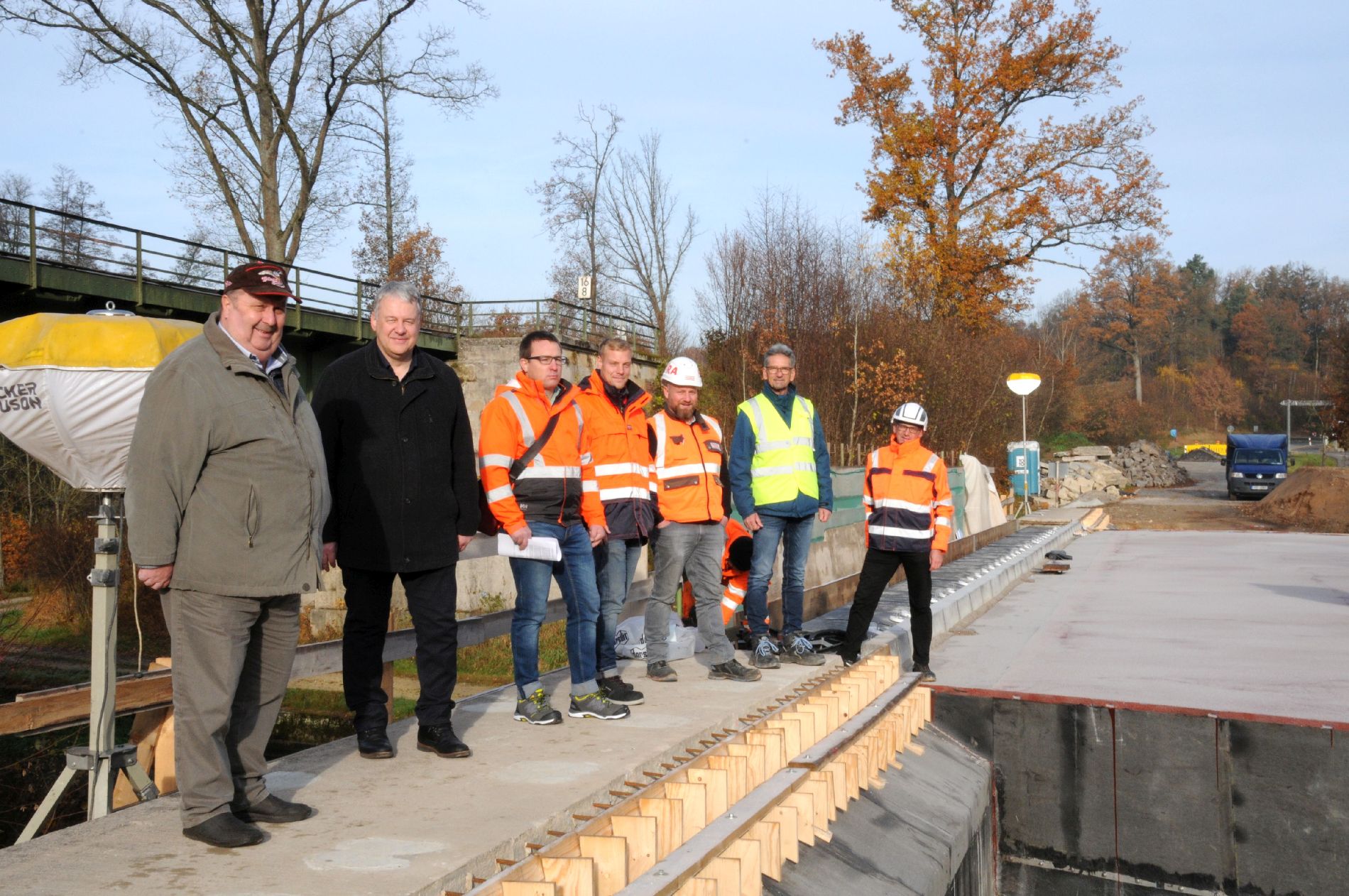 Baustellenbesichtigung Bruckmühlbrücke bei Vilseck